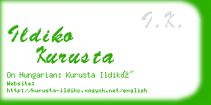 ildiko kurusta business card